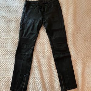 All Saints Mauritius Italian Leather Moto Pants